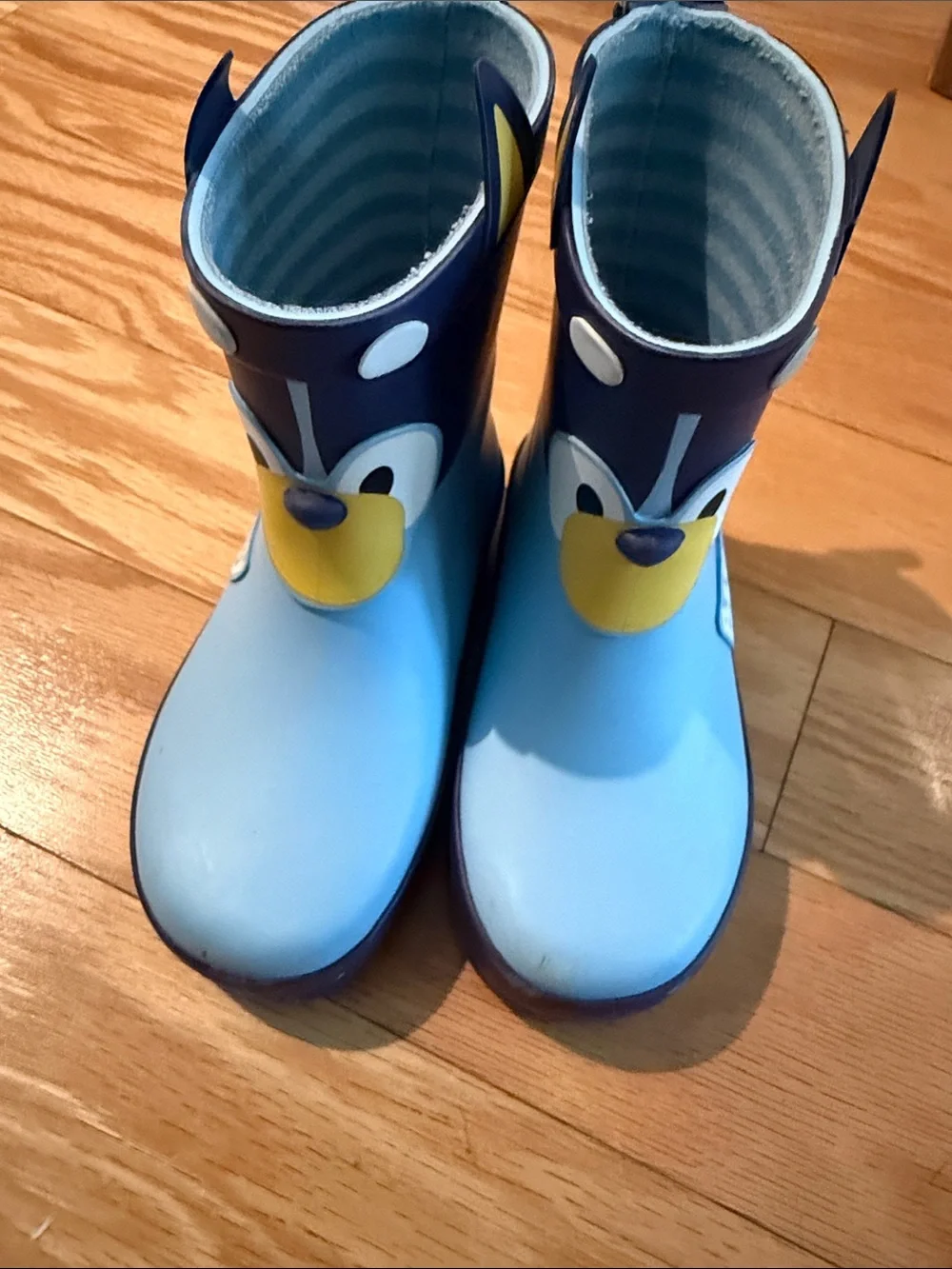 Stride Rite White Mary Jane Shoes and Bluey Rainboot Bundle